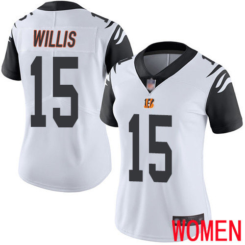 Cincinnati Bengals Limited White Women Damion Willis Jersey NFL Footballl #15 Rush Vapor Untouchable